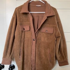 Oversized shacket